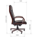 Компьютерное кресло Chairman 411 для руководителя, обивка: искусственная кожа, цвет: черный