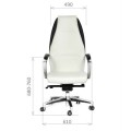 Кресло руководителя Chairman BASIC светло-серый/темно-серый натуральная кожа